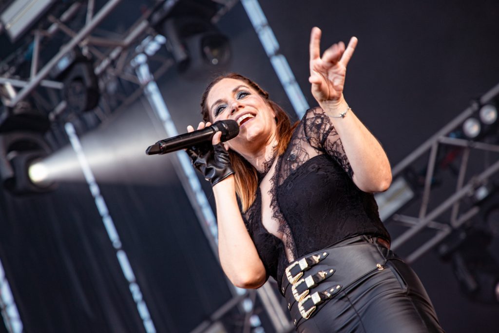Leire, cantante de La Oreja de Van Gogh, no concerto do SonRías Baixas